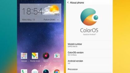 Oppo has ColorOS 2.1 based on Android Lollipop